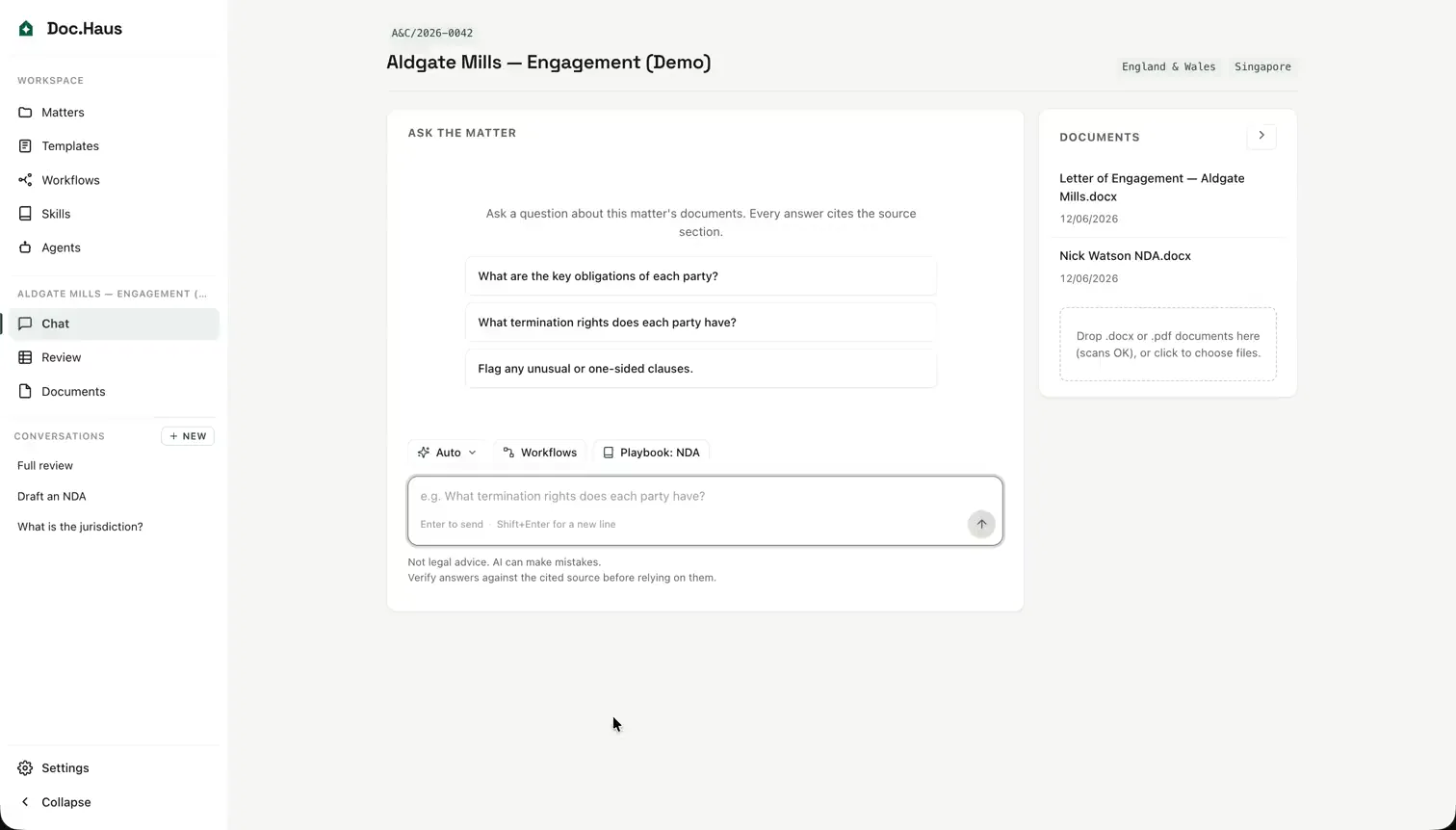 Tabular review grid in doc.haus